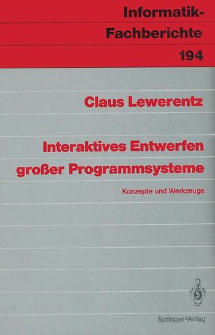Interaktives Entwerfen großer Programmsysteme