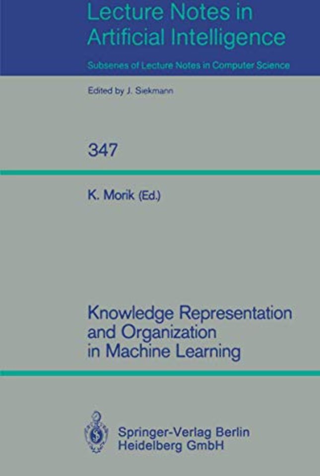 Knowledge Representation and Organization in Machine Learning