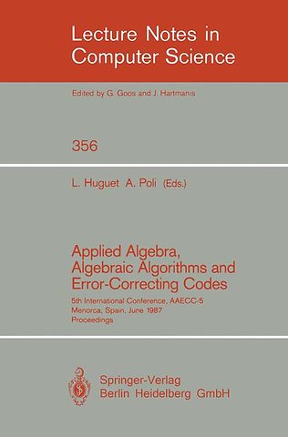 Applied Algebra, Algebraic Algorithms and Error-Correcting Codes