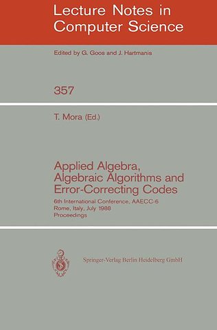 Applied Algebra, Algebraic Algorithms and Error-Correcting Codes
