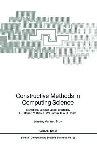 Constructive Methods in Computing Science
