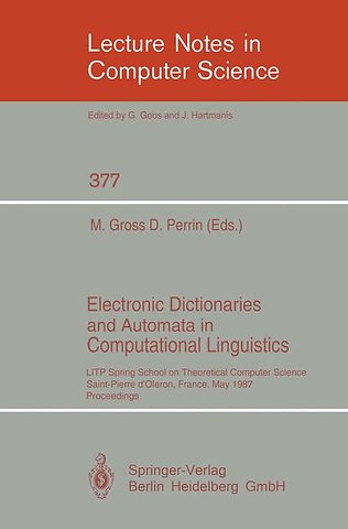 Electronic Dictionaries and Automata in Computational Linguistics