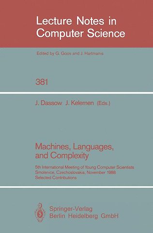 Machines, Languages, and Complexity