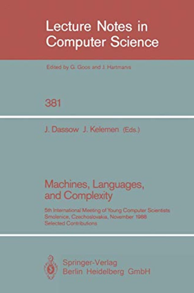 Machines, Languages, and Complexity