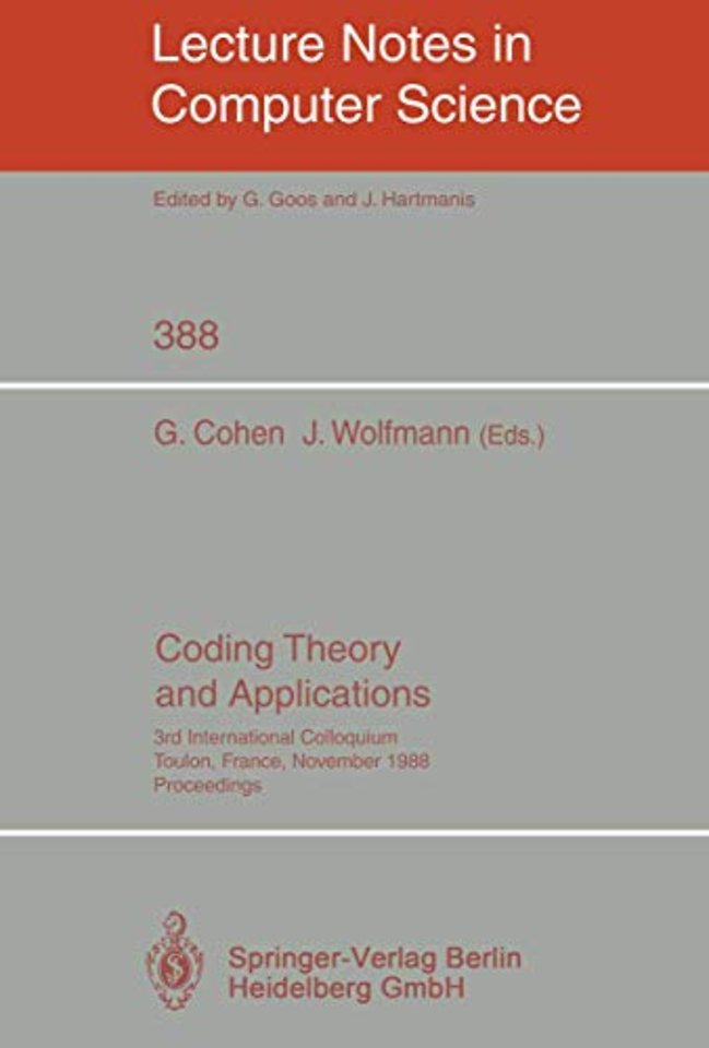 Coding Theory and Applications