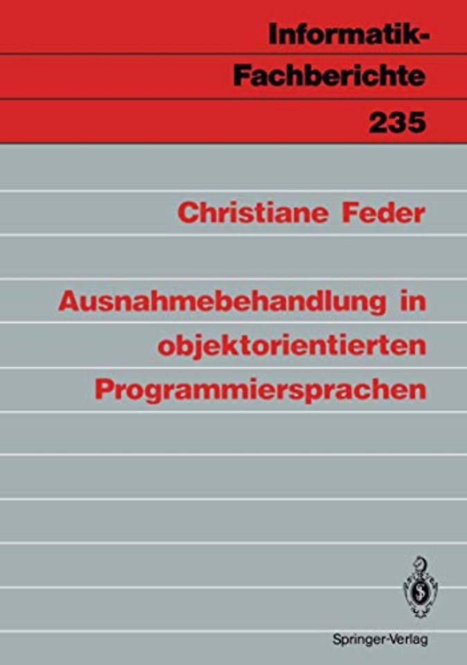 Ausnahmebehandlung in objektorientierten Programmiersprachen