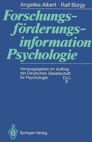 Forschungsförderungsinformation Psychologie