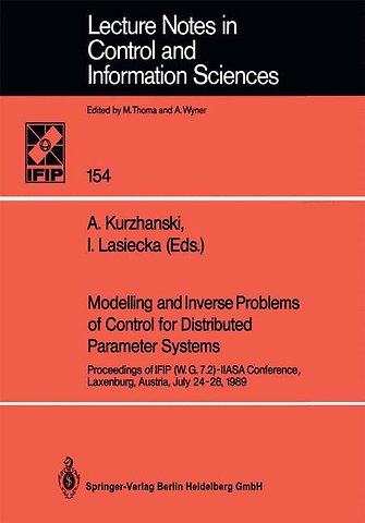 Modelling and Inverse Problems of Control for Distributed Parameter Systems