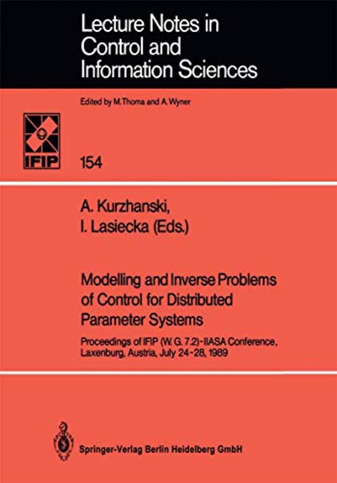Modelling and Inverse Problems of Control for Distributed Parameter Systems