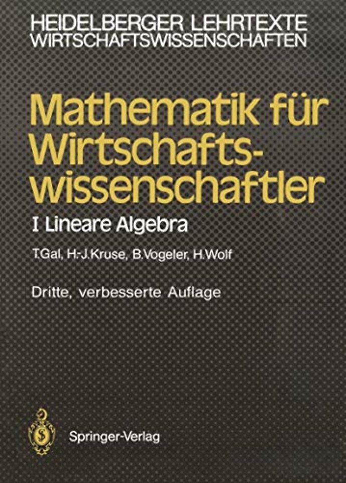 Mathematik für Wirtschaftswissenschaftler