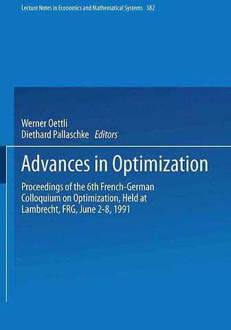 Advances in Optimization