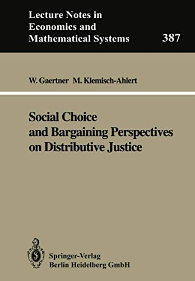 Social Choice and Bargaining Perspectives on Distributive Justice