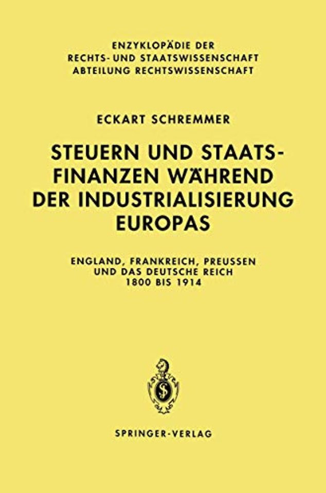 Steuern und Staatsfinanzen während der Industrialisierung Europas