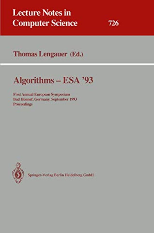 Algorithms - ESA '93