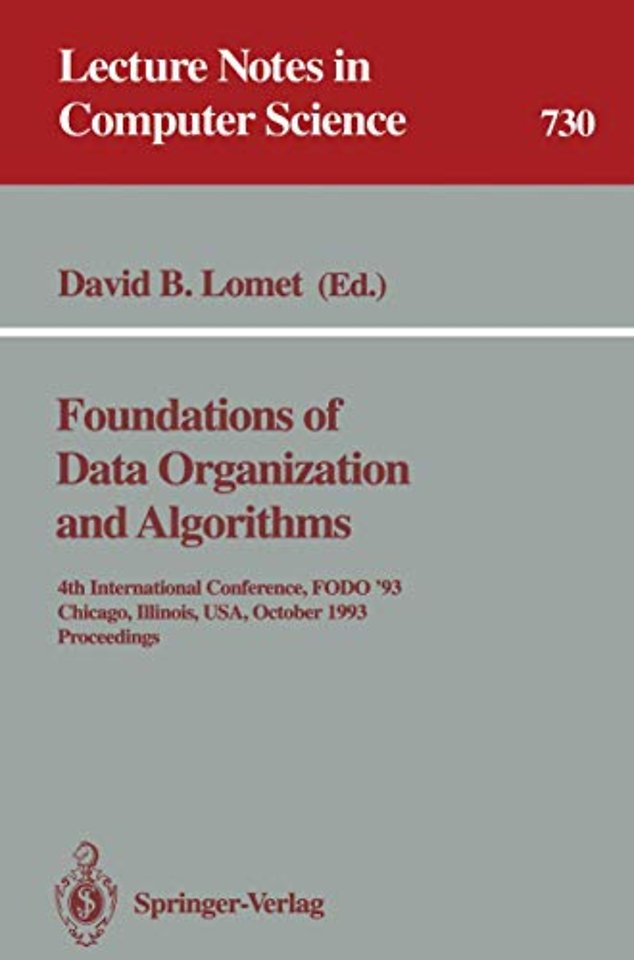 Foundations of Data Organization and Algorithms