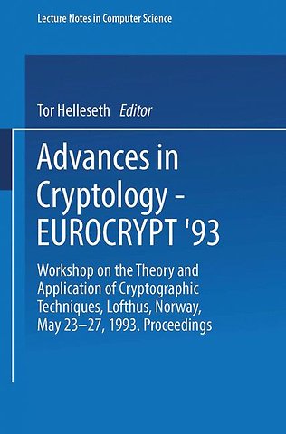 Advances in Cryptology – EUROCRYPT ’93