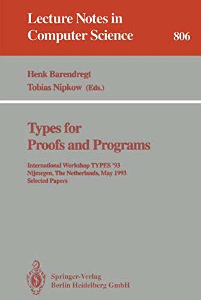 Types for Proofs and Programs