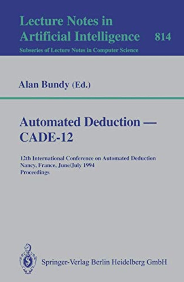 Automated Deduction — CADE-12