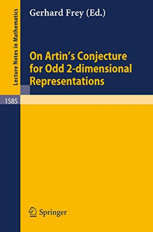 On Artin's Conjecture for Odd 2-dimensional Representations