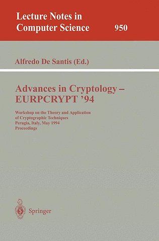 Advances in Cryptology – EUROCRYPT '94