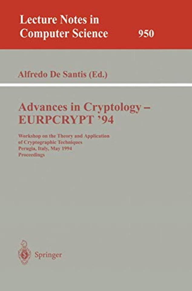 Advances in Cryptology – EUROCRYPT '94