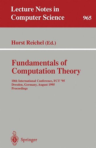 Fundamentals of Computation Theory
