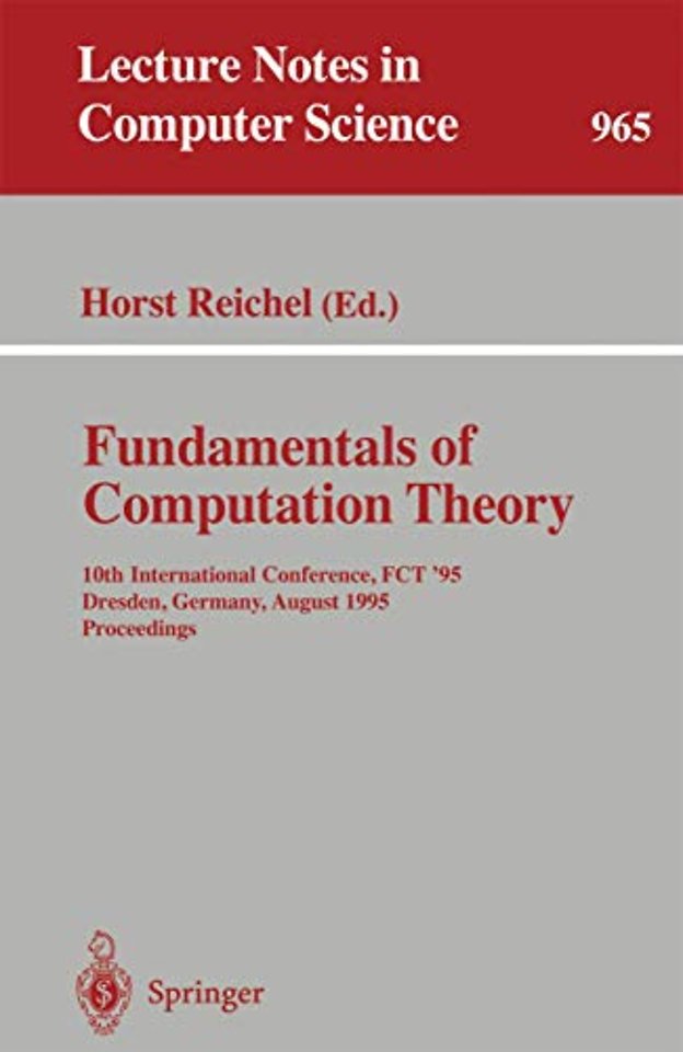 Fundamentals of Computation Theory