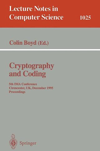 Cryptography and Coding