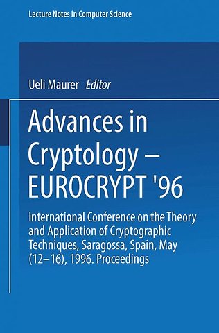 Advances in Cryptology – EUROCRYPT ’96