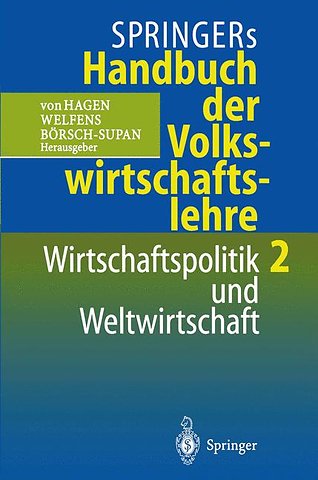Springers Handbuch der Volkswirtschaftslehre 2
