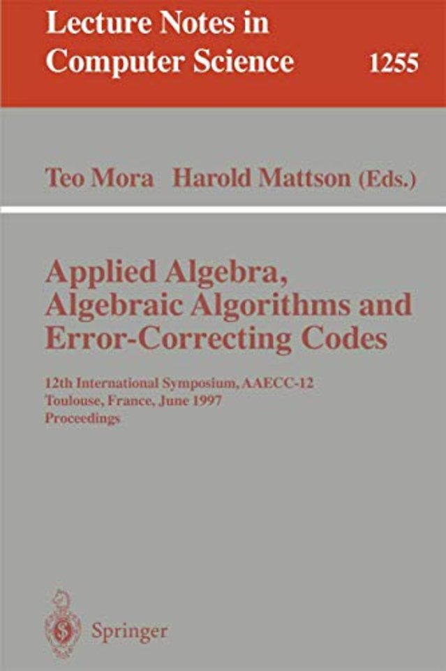Applied Algebra, Algebraic Algorithms and Error-Correcting Codes