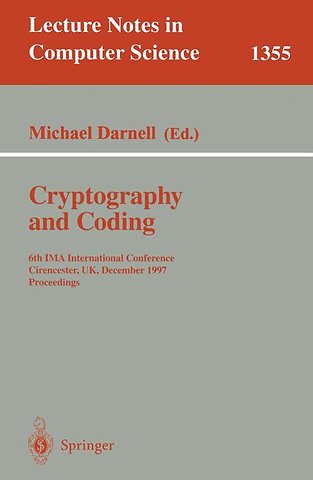 Cryptography and Coding