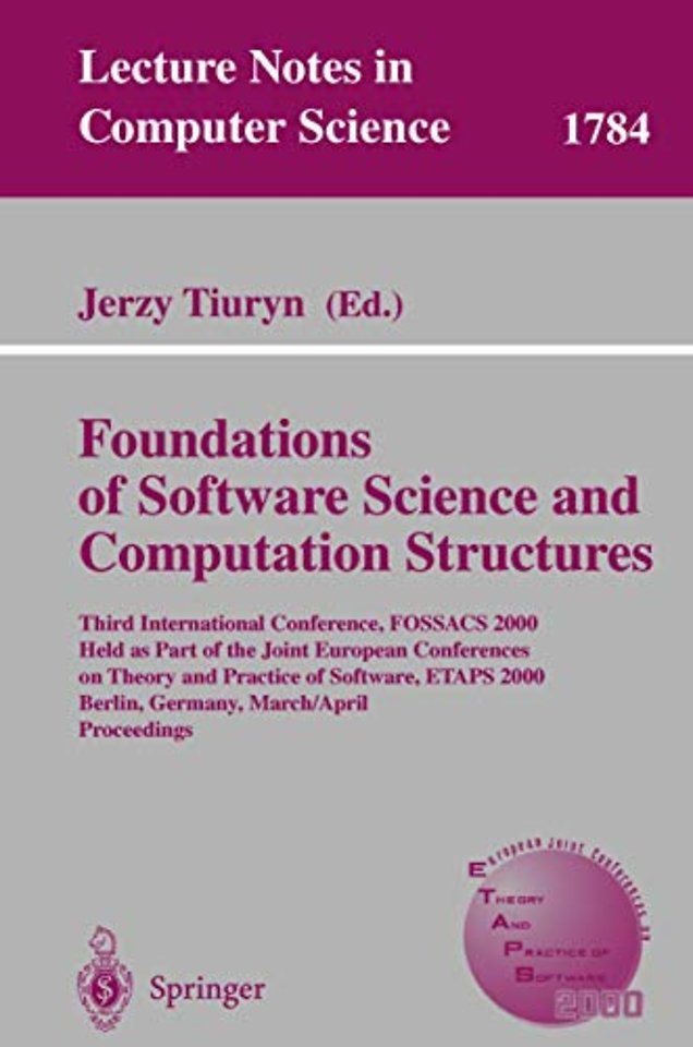 Foundation of Software Science and Computation Structures