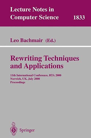 Rewriting Techniques and Applications