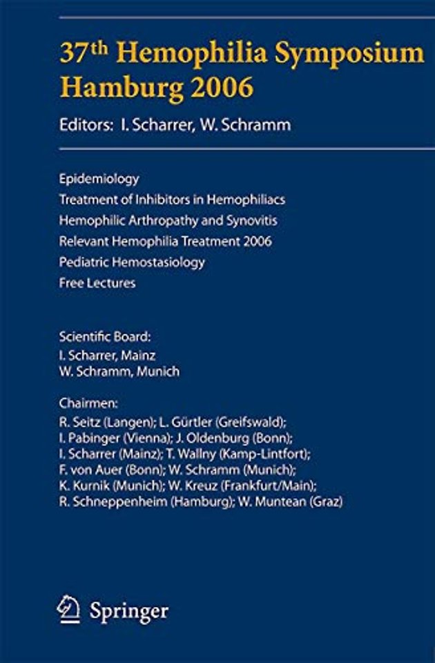 37th Hemophilia Symposium Hamburg 2006