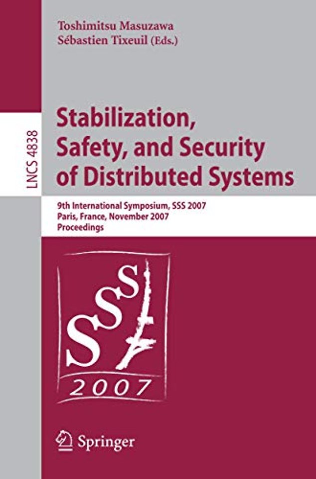 Stabilization, Safety, and Security of Distributed Systems