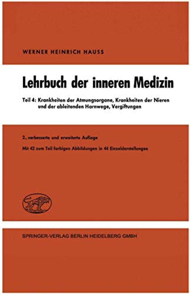Lehrbuch der inneren Medizin in vier Teilen