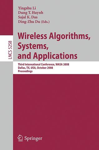 Wireless Algorithms, Systems, and Applications