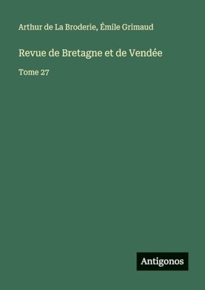 Revue de Bretagne et de Vendee