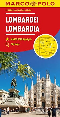 Lombardy Marco Polo Map (North Italian Lakes)