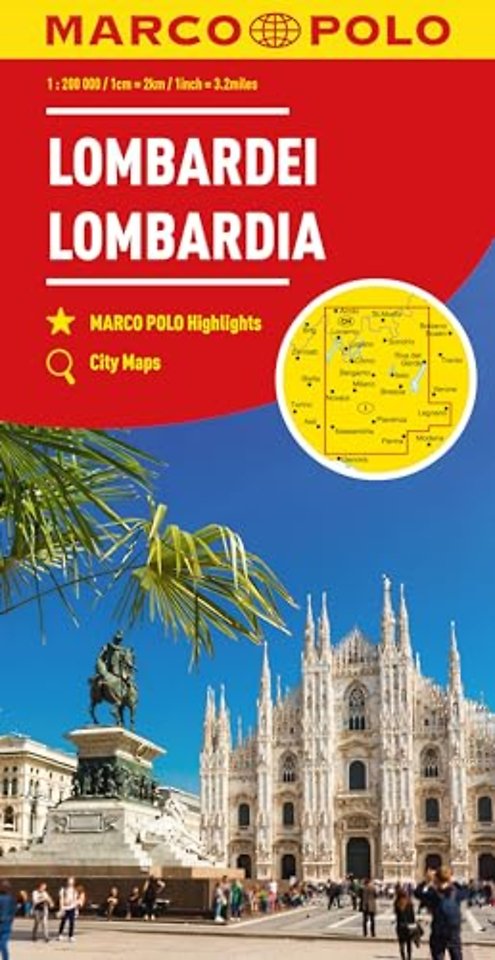 Lombardy Marco Polo Map (North Italian Lakes)