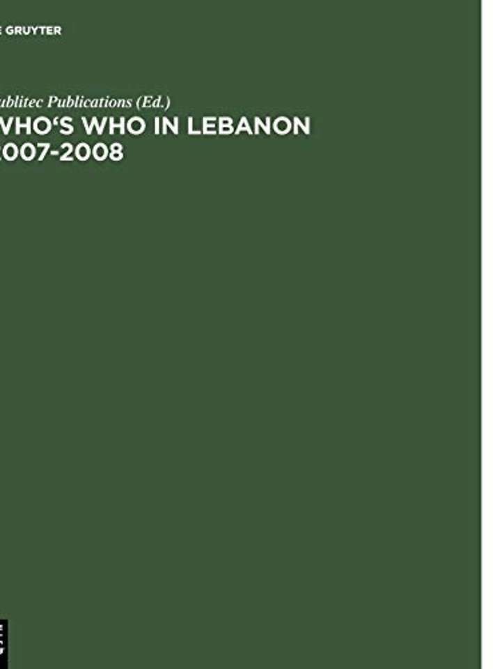 Who`s Who in Lebanon 2007–2008
