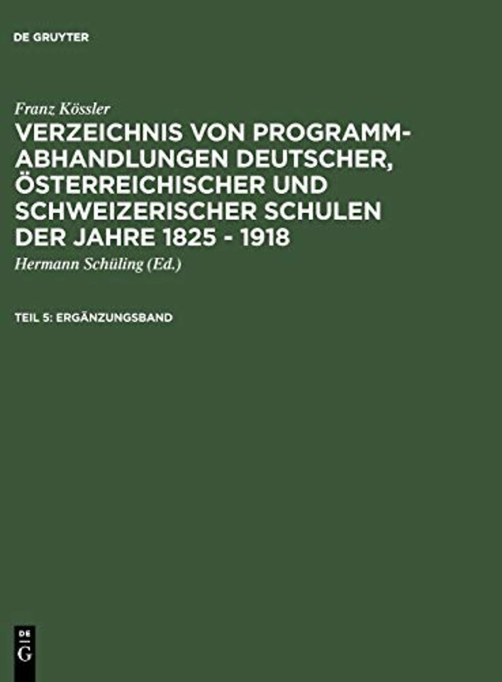 Ergänzungsband