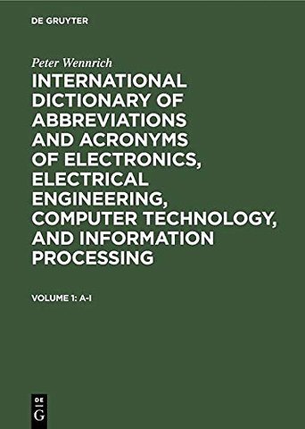 International dictionary of abbreviations and ac – Vol. 1: A – I. Vol. 2: J – Z