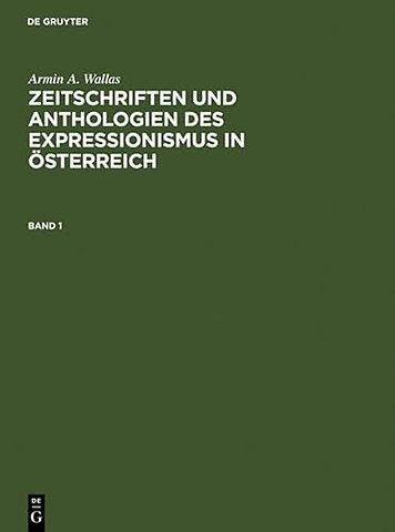 Zeitschriften und Anthologien des Expressionismu – Analytische Bibliographie und Register
