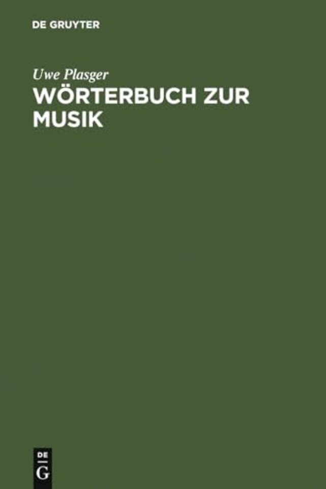 Wörterbuch zur Musik / Dictionnaire de la termin – deutsch–französisch, französisch–deutsch