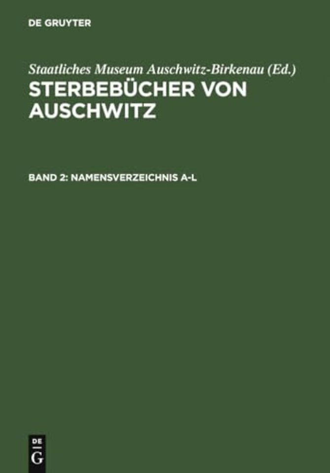 Namensverzeichnis A–Z. Annex