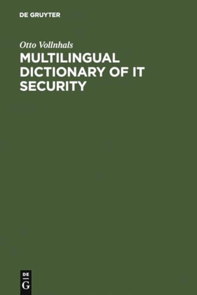 Multilingual Dictionary of IT Security – English–German–French–Spanish–Italian
