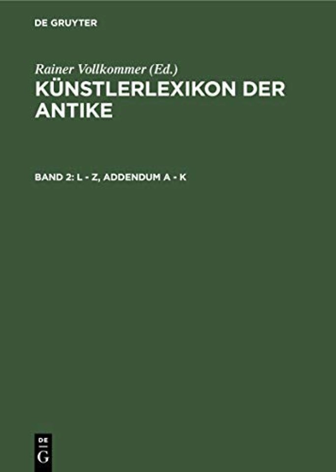L – Z, Addendum A – K