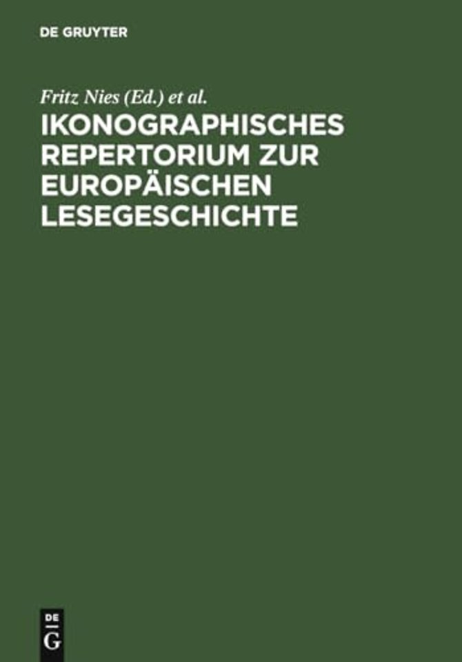 Ikonographisches Repertorium Zur Europaischen Lesegeschichte